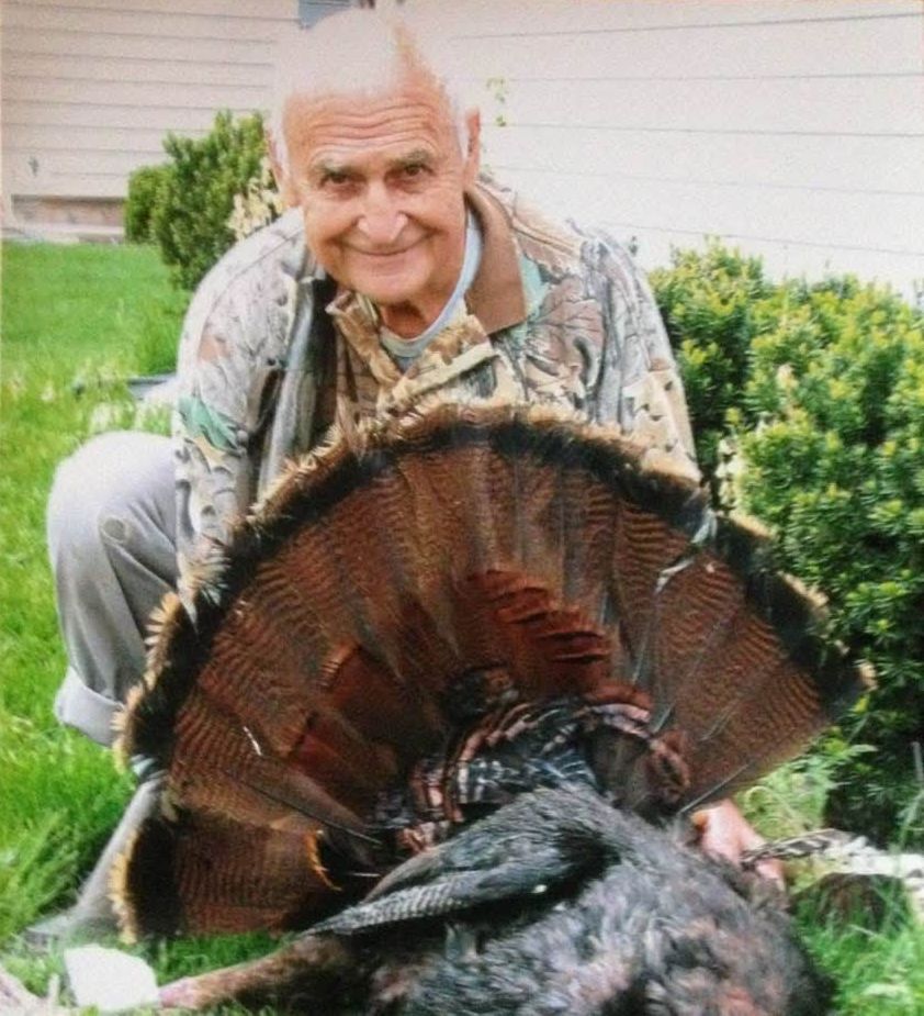 George Zebrun with his turkey